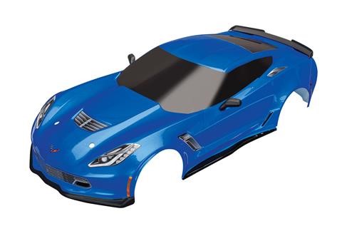 Traxxas Chevrolet Corvette ZO6 body, blue (painted, decals applied)