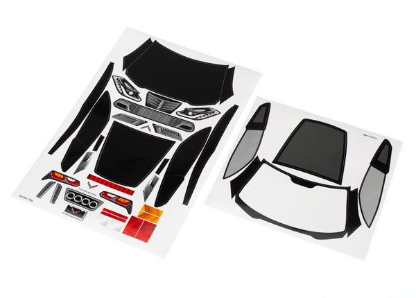 Traxxas Decal sheets, Chevrolet Corvette Z06 - Click Image to Close