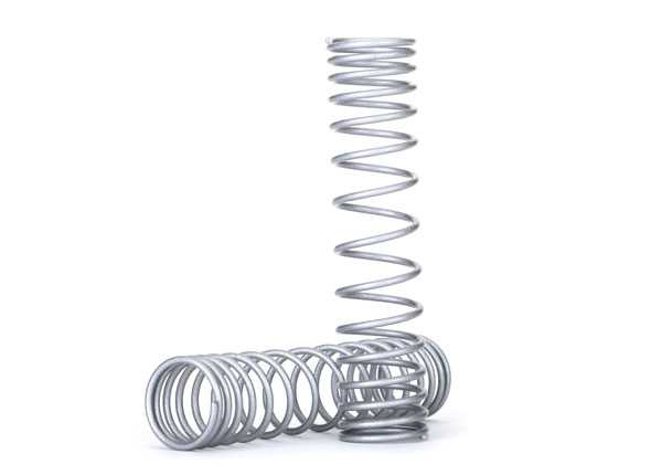 Traxxas Spring, shock, rear (silver) (GTR) (progressive, 1.042 r - Click Image to Close