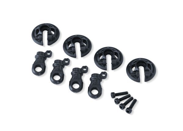 Traxxas Lower Spring Retainers - Slate Gray (4) / 2.5x10 CS (4)