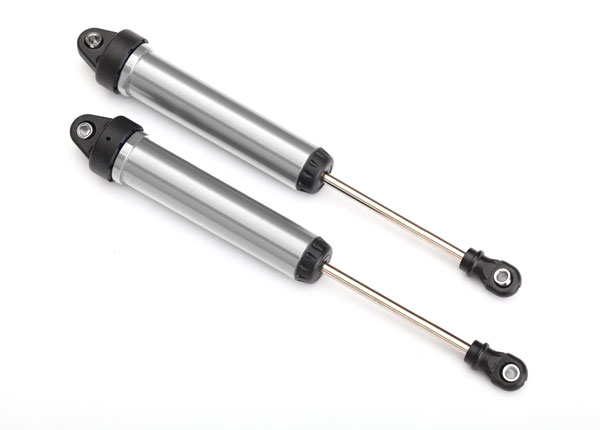 Traxxas Shocks, GTR, 160mm, silver aluminum (complete) (rear, no - Click Image to Close