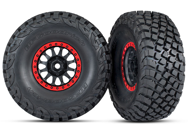 Traxxas Tires and wheels, assembled, glued (Method Racing wheels - Click Image to Close