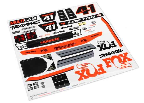 Traxxas Decals, UDR Fox Edition