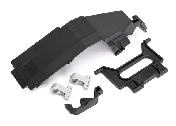 Traxxas Battery door/ battery strap/ retainers (2)/ latch - Click Image to Close