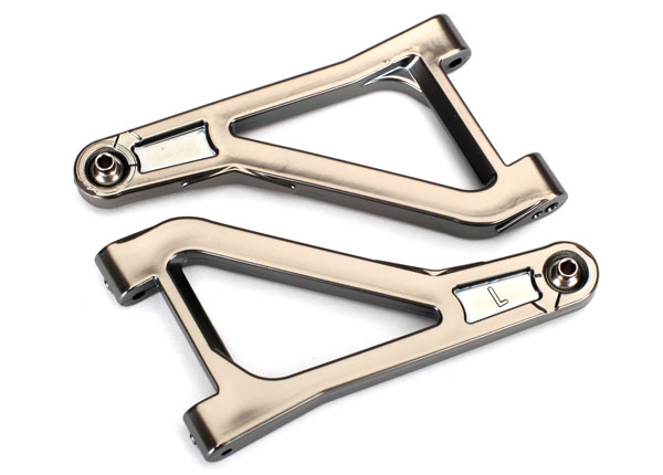 Traxxas Suspension arms, upper (left & right) (satin black chrome-plated) (assembled with hollow balls)