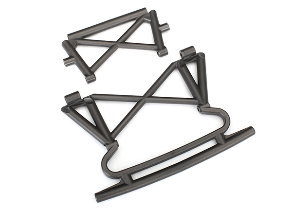 Traxxas Bumper, front/ bumper support - Click Image to Close