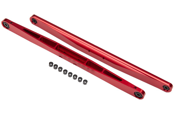 Traxxas Trailing arm, aluminum (red-anodized) (2) (assembled wit