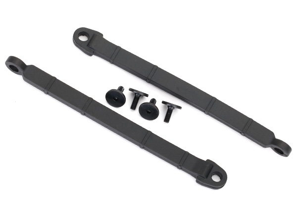 Traxxas Limit strap, rear suspension (2)/ 3x8 flathead screw (4) - Click Image to Close