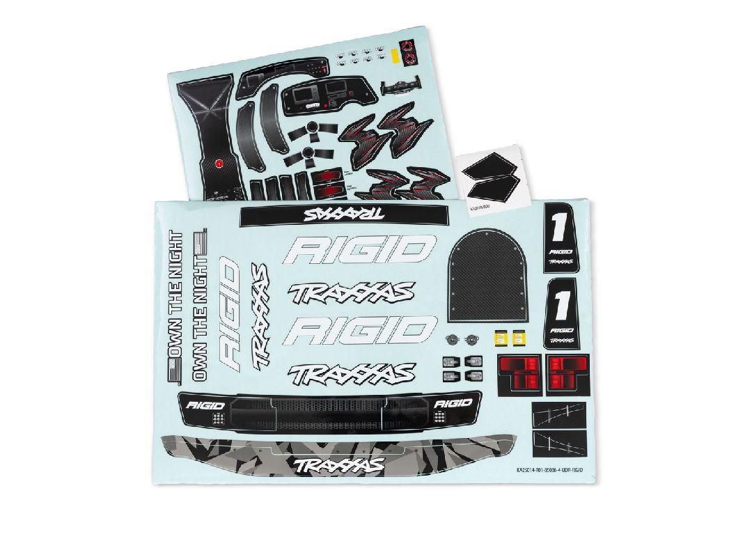 Traxxas Decal sheets Unlimited Desert Racer Rigid edition
