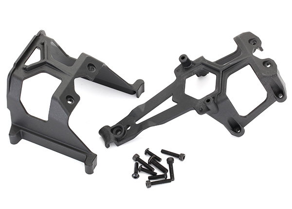 Traxxas Chassis supports, front & rear/ 3x12 BCS (4)/ 3x15 CS (4 - Click Image to Close