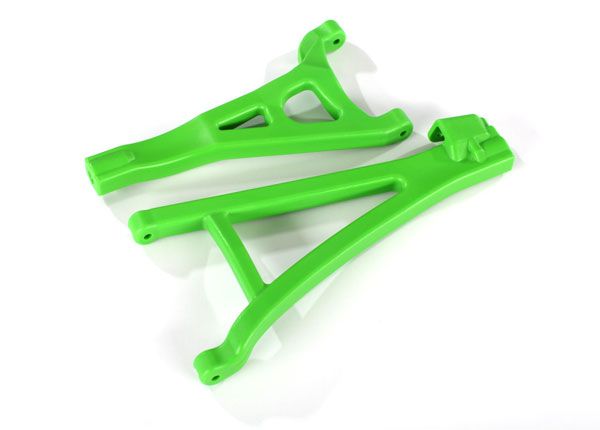 Traxxas Suspension arms, green, front (left), heavy duty
