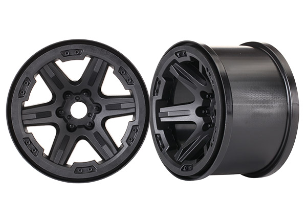 Traxxas Wheels, Carbide 3.8" (black) (2) (17mm splined) - Click Image to Close