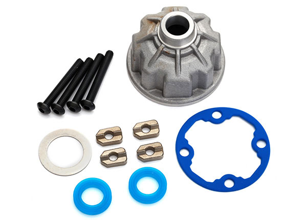 Traxxas Carrier, differential (aluminum)/ x-ring gaskets (2)/ ri - Click Image to Close