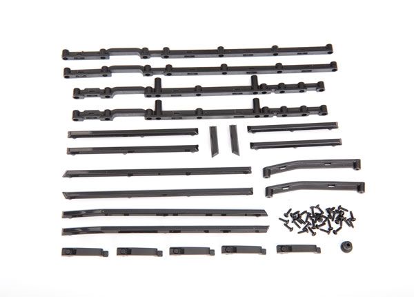 Traxxas Side trim, left & right (black)/ side trim retainers (6) - Click Image to Close