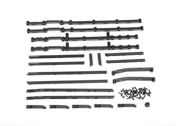 Traxxas Side trim, left & right (black)/ side trim retainers (6)