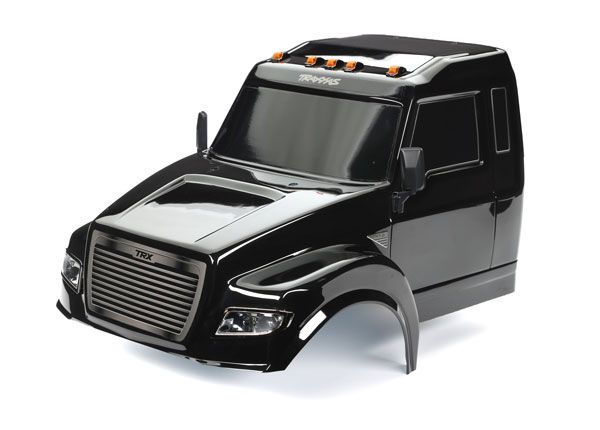 Traxxas Body, TRX-6 Ultimate RC Hauler, Black (Painted, Decals Applied) (Includes Headlights, Roof Lights, & Side Mirrors)