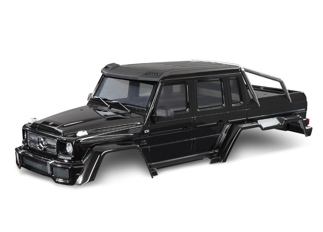 Traxxas Body, Mercedes-Benz G 63, complete (Gloss Black Metallic) (includes grille, side mirrors, door handles, & windshield wipers)