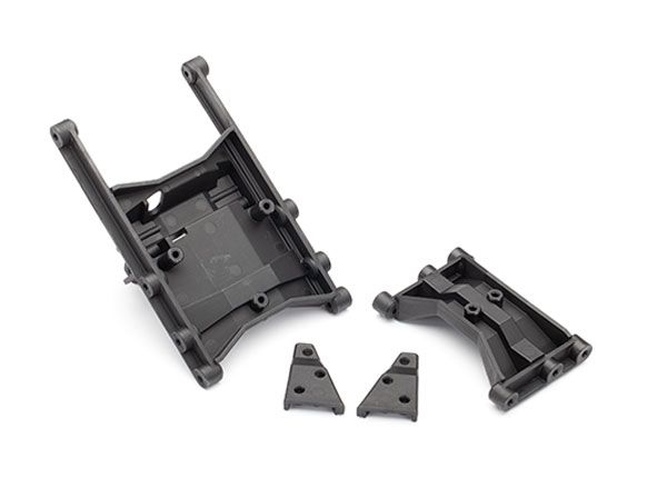 Traxxas Chassis crossmember (intermediate (1) & rear (1))/ shock - Click Image to Close