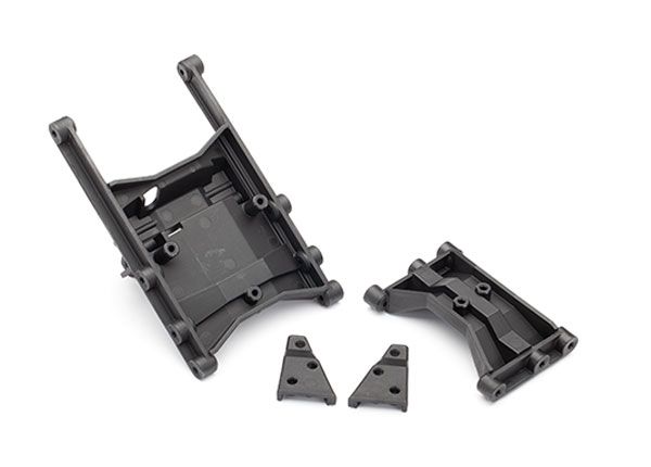 Traxxas Chassis crossmember (intermediate (1) & rear (1))/ shock mounts (left & right)