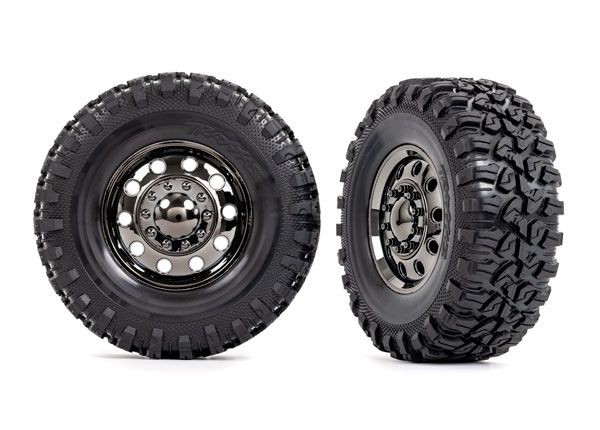 Traxxas Tires And Wheels, Assembled TRX-6 2.2" (Front) (2)