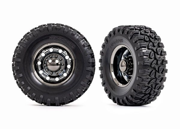 Traxxas Tires And Wheels, Assembled TRX-6 2.2" (Rear) (2) - Click Image to Close