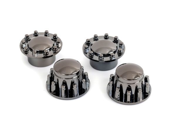 Traxxas Center Caps, 2.2" Black Chrome (Front (2), Rear (2))