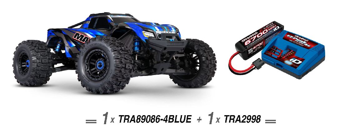Traxxas 1/10 Maxx V2 WideMaxx 4x4 RTR - Blue + TRA2998