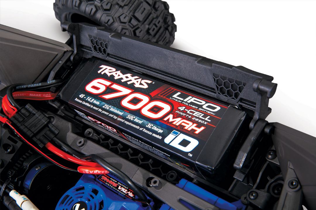 Traxxas Maxx 4S V2 Brushless Monster Truck w/ WideMaxx - Blue - Click Image to Close
