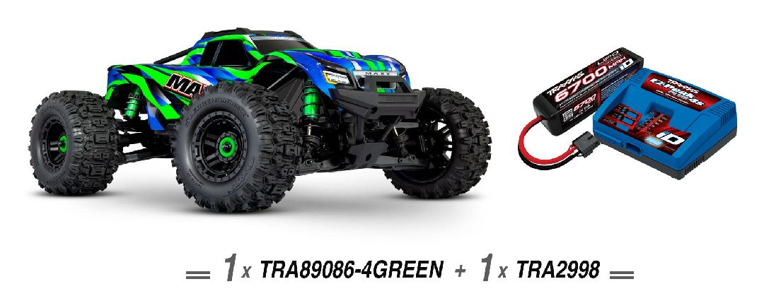 Traxxas 1/10 Maxx V2 WideMaxx 4x4 RTR - Green + TRA2998