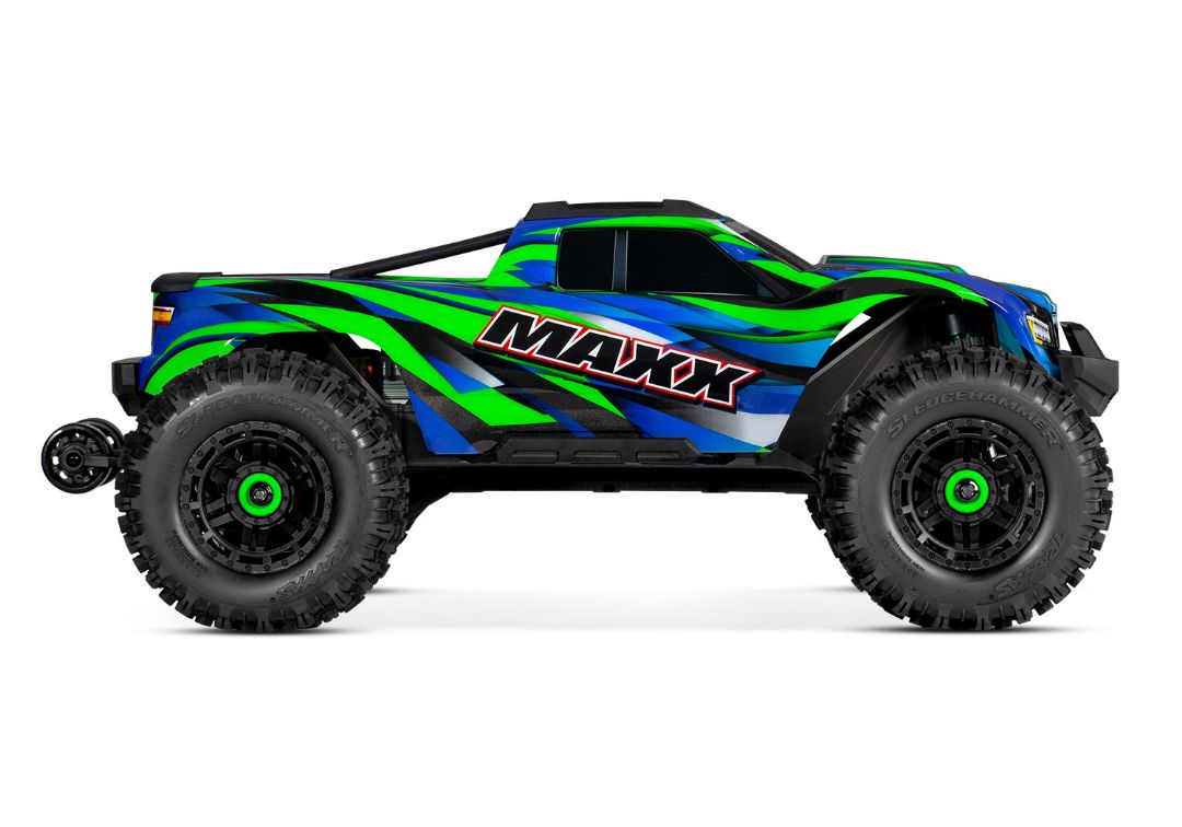 Traxxas Maxx 4S V2 Brushless Monster Truck w/ WideMaxx - Green - Click Image to Close