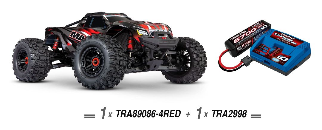 Traxxas 1/10 Maxx V2 WideMaxx 4x4 RTR - Red + TRA2998
