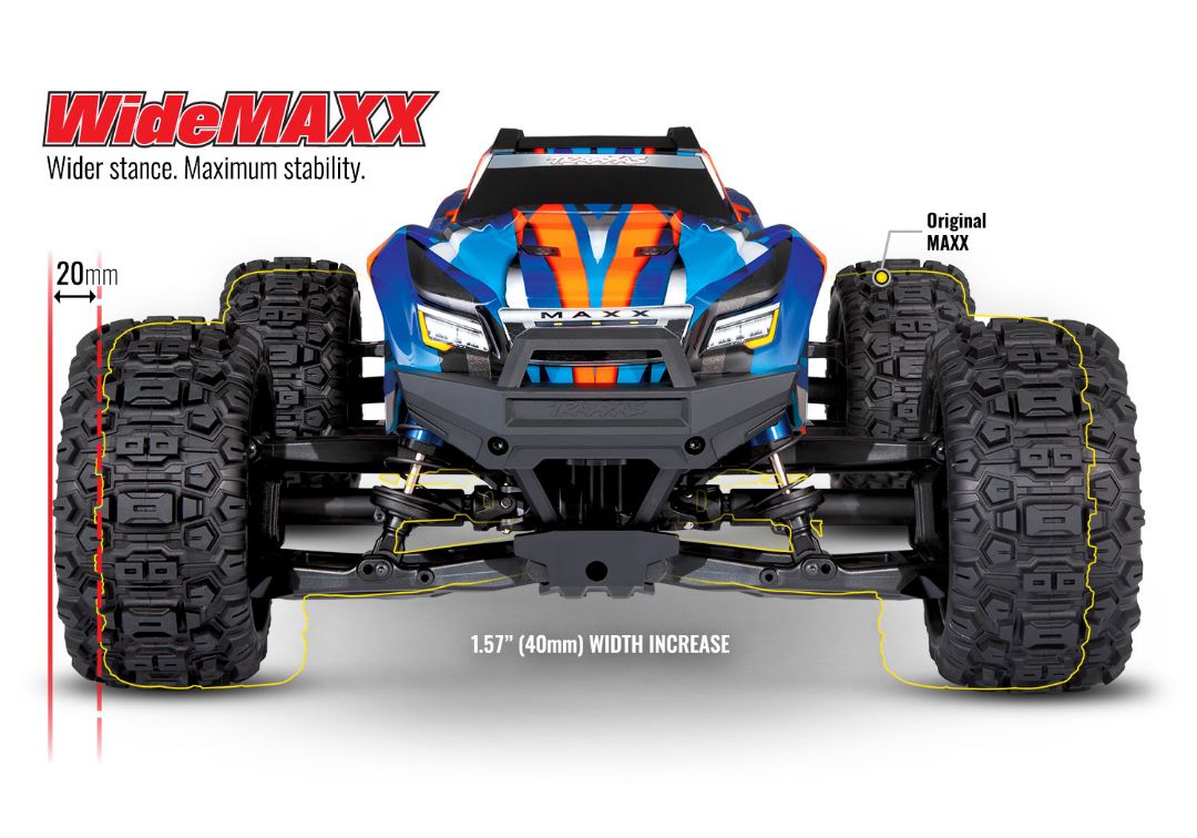 Traxxas Maxx 4S V2 Brushless Monster Truck w/ WideMaxx - Red - Click Image to Close