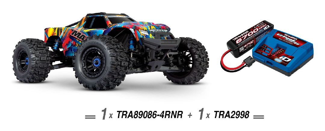 Traxxas 1/10 Maxx V2 WideMaxx 4x4 RTR - Rock n' Roll + TRA2998