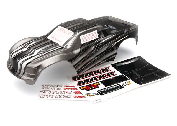 Traxxas Body, Maxx V1, ProGraphix / decal sheet