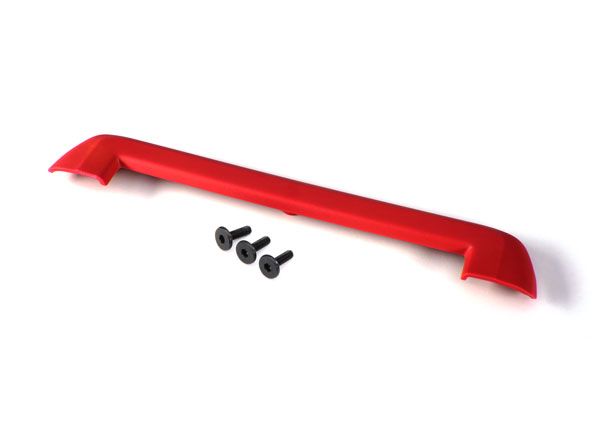 Traxxas Tailgate protector, red/ 3x15mm flat-head screw (4)