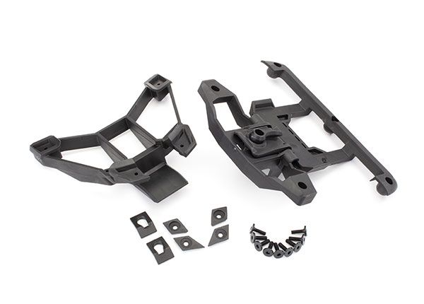 Traxxas Body mounts, front & rear/ 3x12mm BCS (1)/ 3x12mm shoul