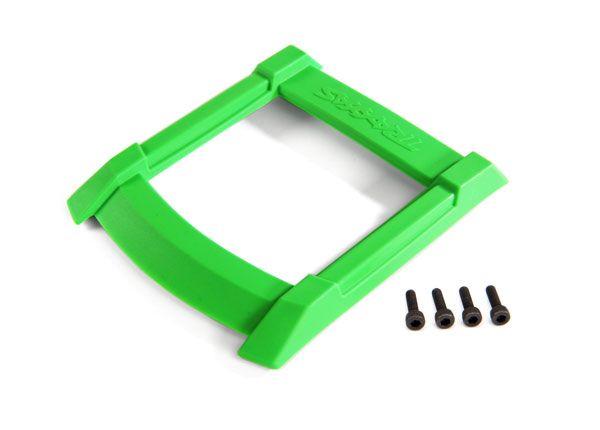 Traxxas Skid plate, roof (body) (green)/ 3x12mm CS (4) - Click Image to Close