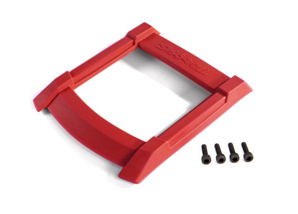 Traxxas Skid plate, roof (body) (red)/ 3x12mm CS (4) - Click Image to Close