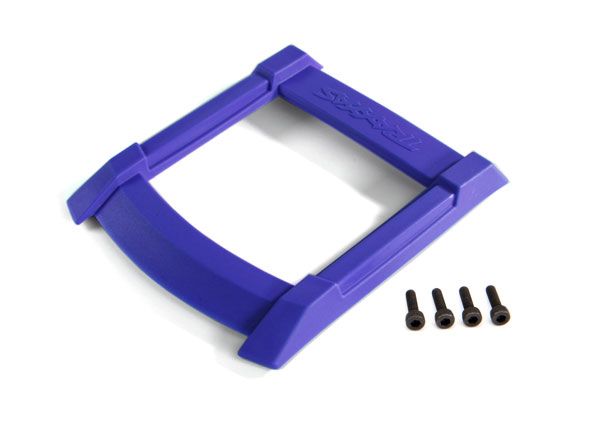 Traxxas Skid plate, roof (body) (blue)/ 3x12mm CS (4) - Click Image to Close