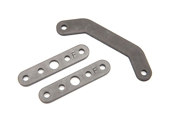 Traxxas Bulkhead tie bar, front, upper (1)/ lower (2) (steel)