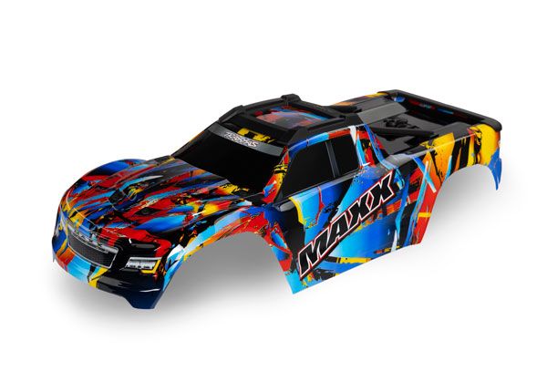 Traxxas Body, Maxx V2, Rock n' Roll (painted, decals applied) - Click Image to Close