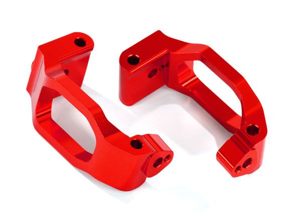 Traxxas Caster blocks (c-hubs),6061-T6 aluminum (red-anodized),left & right/ 4x22mm pin (4)/ 3x6mm BCS (4)/ retainers (4)