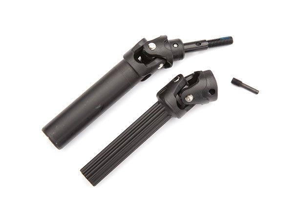 Traxxas Driveshaft assembly, front or rear, Maxx Duty (1) (left or right) (fully assembled, ready to install)/ screw pin (1)