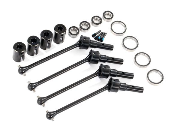 Traxxas Driveshafts, steel constant-velocity (assembled), front