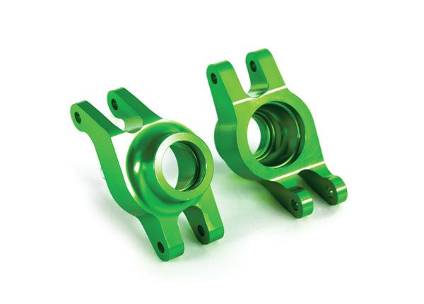 Traxxas Carriers, stub axle (green-anodized 6061-T6 aluminum) (rear) (2)