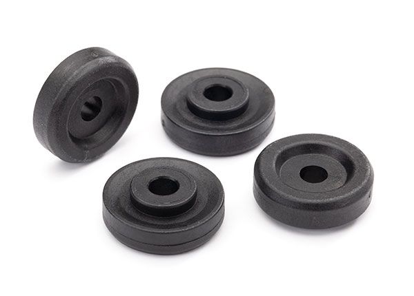 Traxxas Wheel washers, black (4)