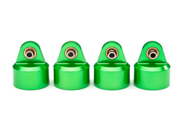 Traxxas Shock caps, aluminum (green-anodized),GT-Maxx shocks (4)