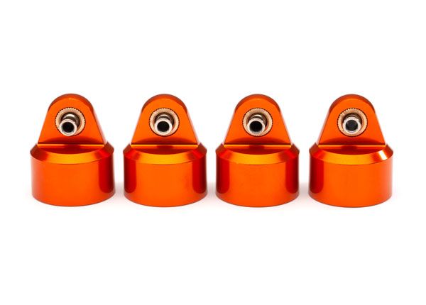 Traxxas Shock caps, aluminum (orange-anodized),GT-Maxx shocks (4)