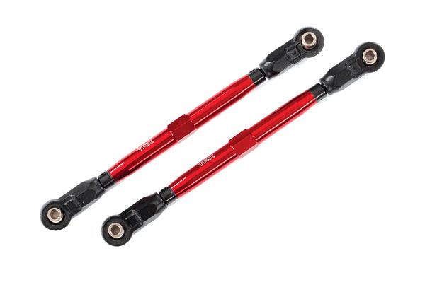 Traxxas Toe links, Wide Maxx (TUBES, 6061-T6 aluminum - red