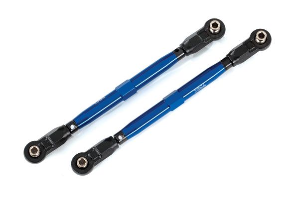 Traxxas Toe links, Wide Maxx (TUBES, 6061-T6 aluminum - blue